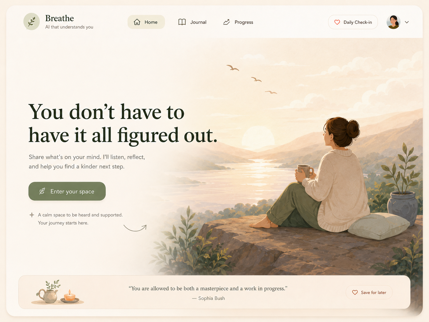 Breathe welcome screen
